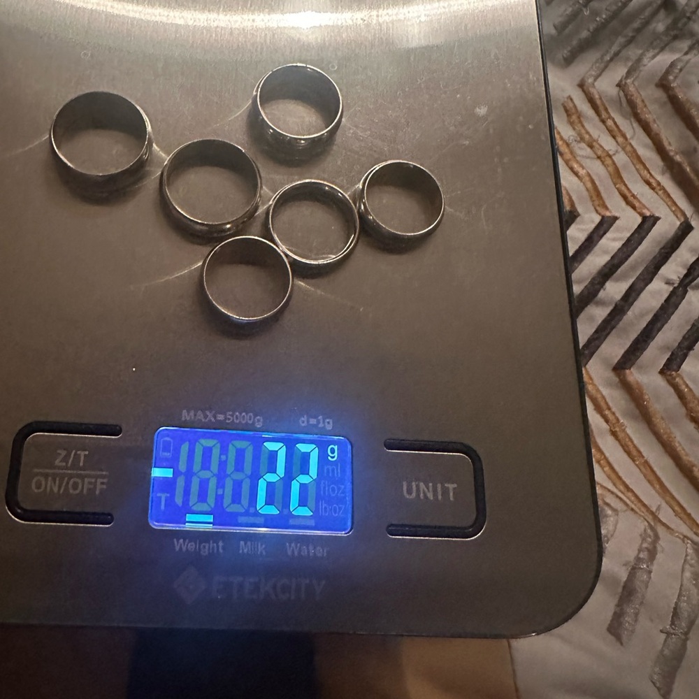 22GRAMS (6)BRASS MULTI SIZE WEDDING BANDS